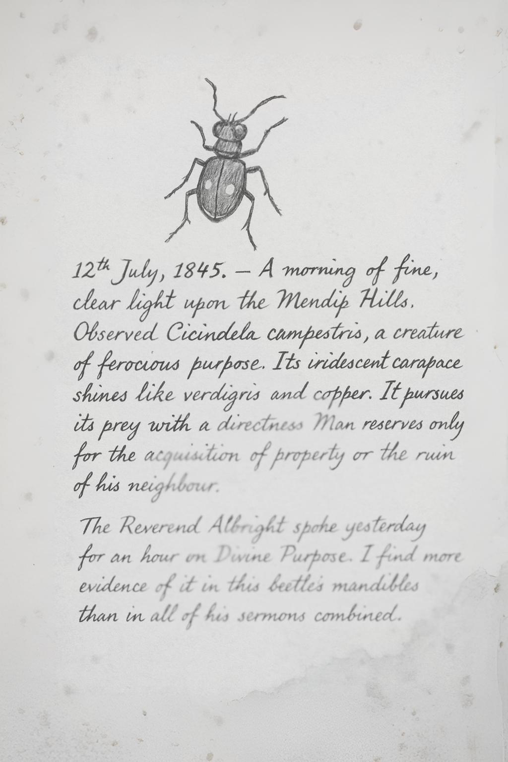 A scan of the damaged journal page